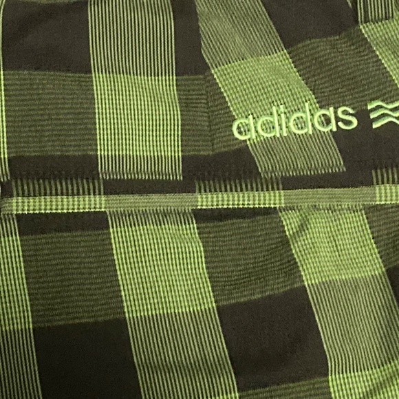 Adidas golf pants green black plaid 38 x 32 like new - Picture 9 of 9
